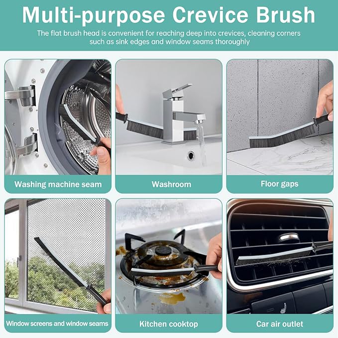 Crevice Cleaning Brush，Hard-Bristled Grout Brush，2026 New Multifunctional Gap