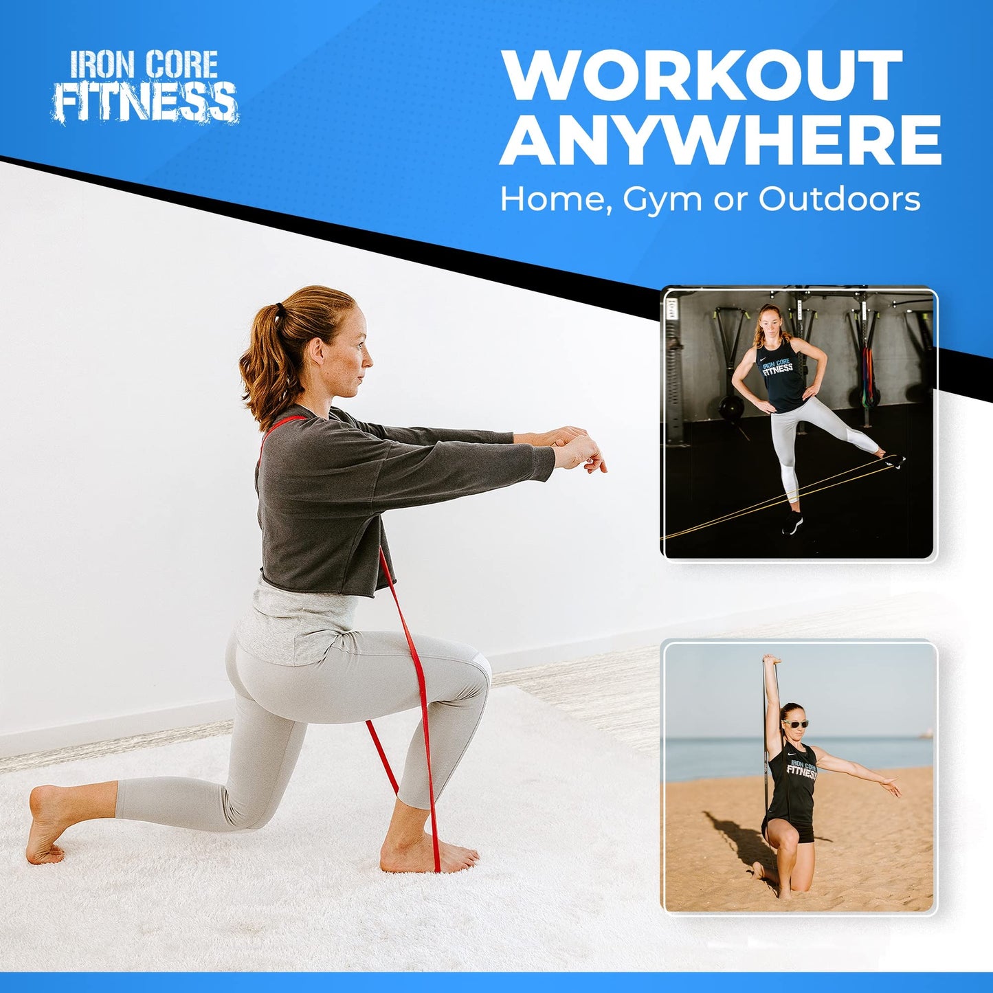 Pull Up Resistance Bands Set of 3 - Pull Up Assistance Bands for Men & Women – Long Exercise Band for Home & Gym - Resistance Band Set for Workout, Calisthenics, Mob, Stretching & Physical Therapy