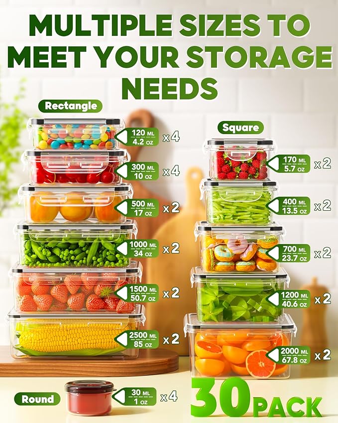 60 PCS Food Storage Containers