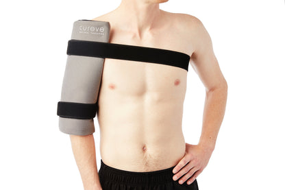 Large Hot and Cold Therapy Gel Ice Pack with Wrap by Cureve (12" x 15") - Reusable to Treat Injuries, Aches and Pains on Hip, Knee, Side, Back and Shoulder