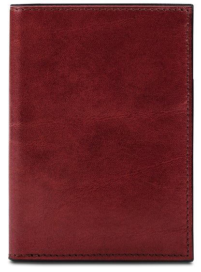 Bosca Old Leather Passport Holder For Men & Women - RFID Blocking, Travel Passport Wallet With Classic Finish, Gift Packaging Included Dark Brown