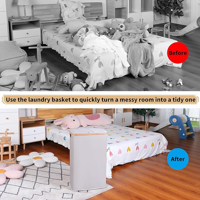 65L Slim Laundry Hamper, Narrow Laundry Basket