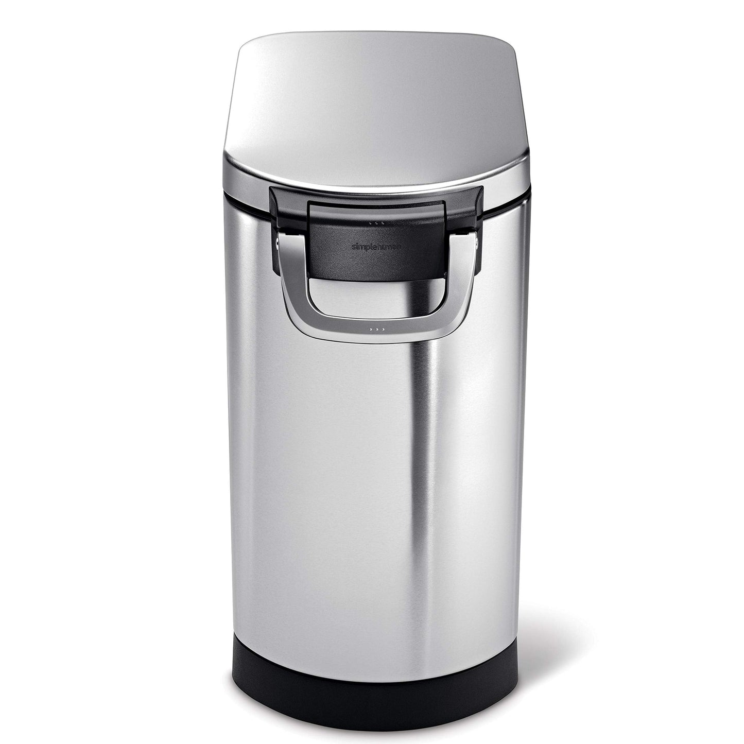 simplehuman CW1886 30L 15KG Large Pet Dog Dry Food Storage Container Bin, Lid-Mounted Measuring Scoop, Airtight Seal, Pet-Proof Lock, Removable BPA-Free Inner Bucket, Brushed Stainless Steel