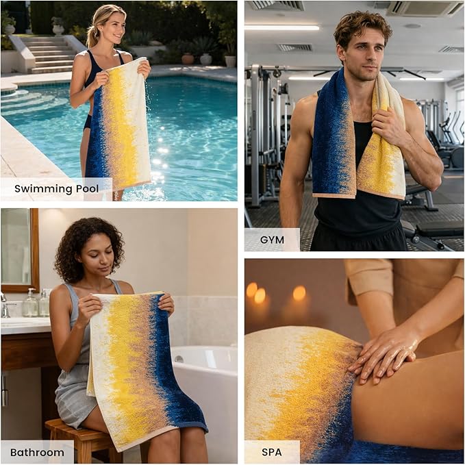 SEMAXE 12-Piece Family Bathroom Towel Set