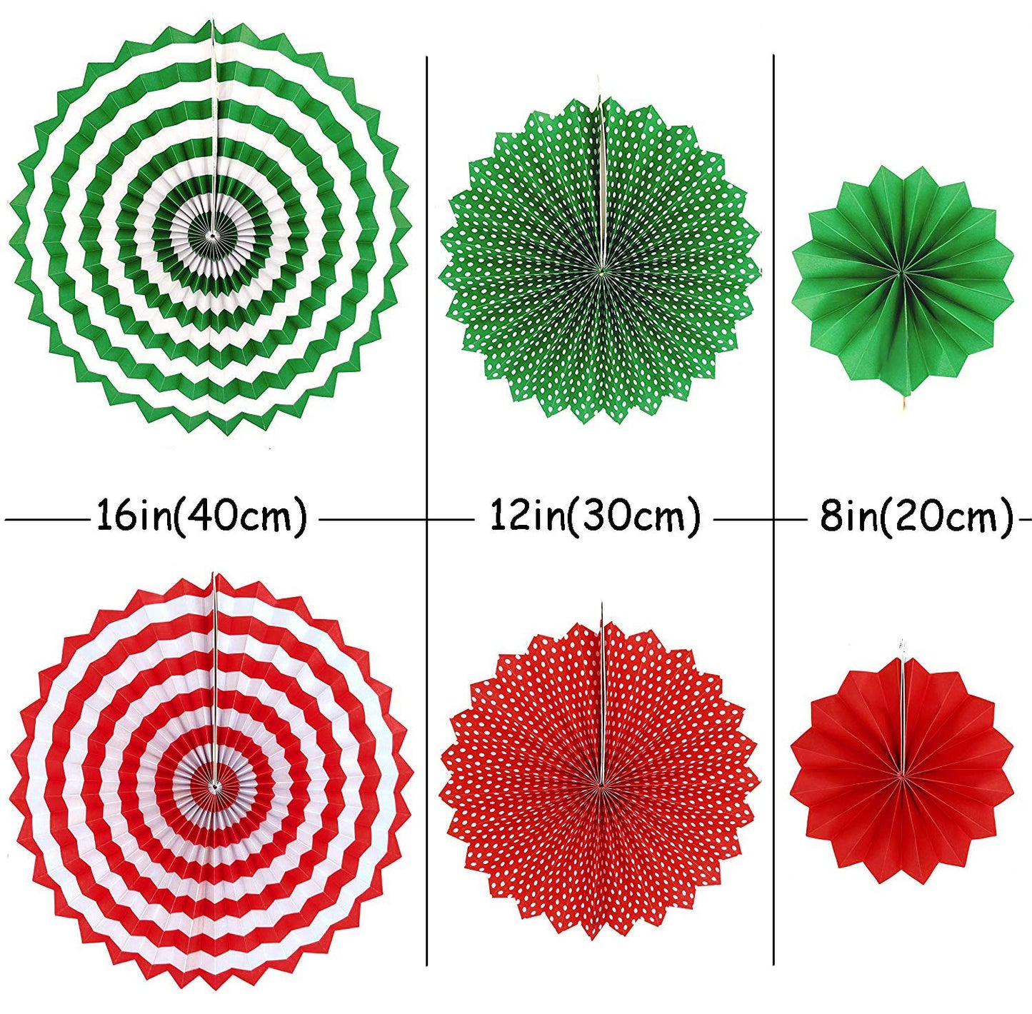 Christmas Party Decorations Paper Fans,Garlands String Circle Dot,Triangle Bunting Flags, Honeycomb Ball,Paper Tissue Pom Poms,Party Supplies for Christmas Birthday Wedding Baby Shower