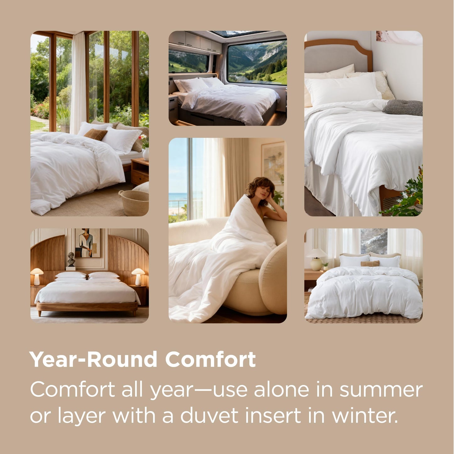 Bedsure Duvet Cover Queen Size - Soft Double Brushed Bedding Set for Kids & Adults, Zipper Closure, 3 Pieces, Includes 1 Duvet Cover (90"x90") & 2 Pillow Shams, NO Comforter, Dark Brown
