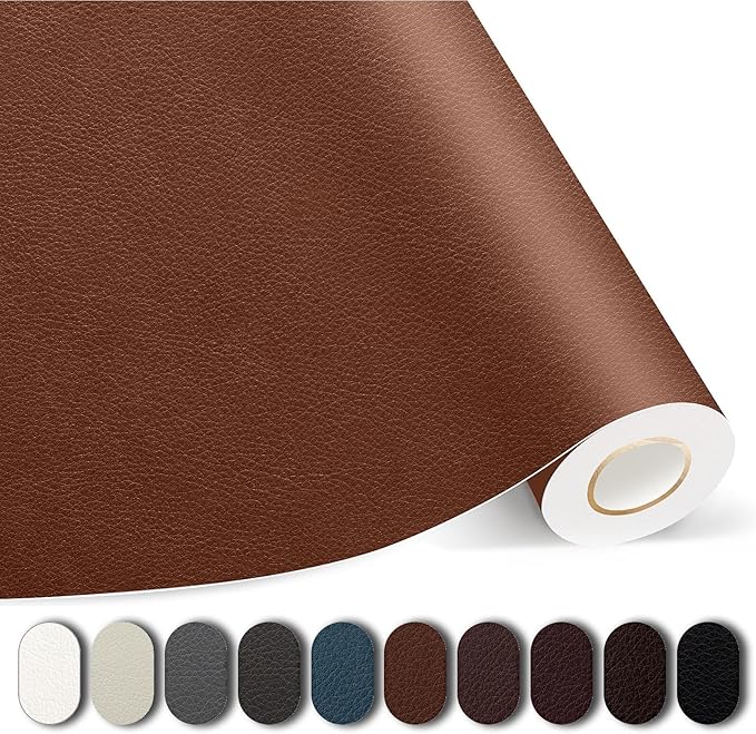 Leather Repair Patches, 17X158 Inch Self-Adhesive Leather Repair Tape, Stretch