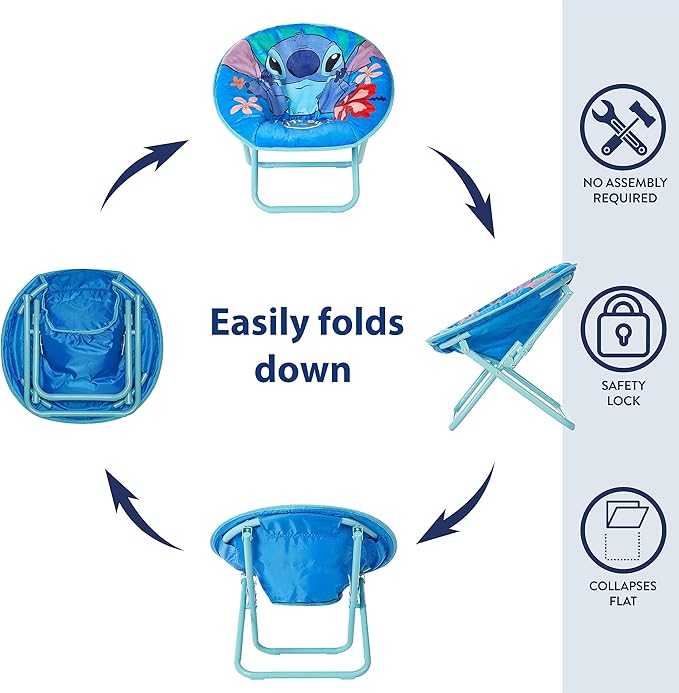 Disney Stitch 19” Frame Folding Toddler Saucer™ Chair