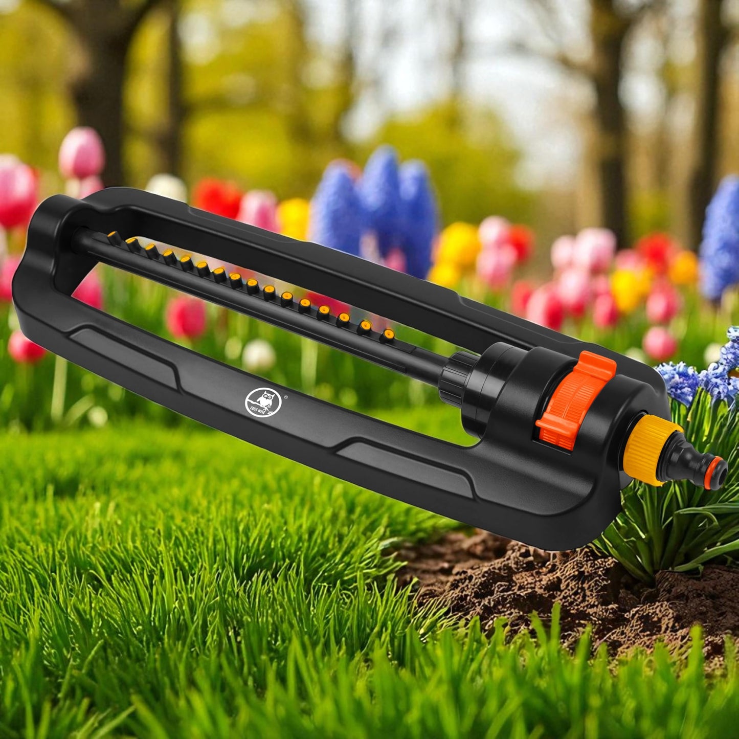 Lawn/grass/garden watering/irrigation oscillating Bar Sprinkler,Easy Adjustment and Oscillating,standard universal click hose connection