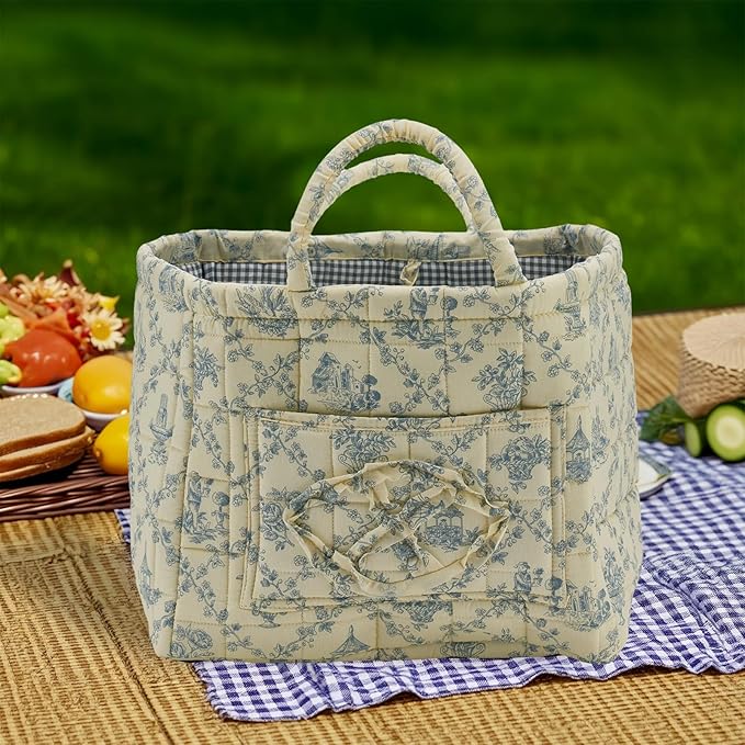 Quilted Fabric Storage Basket