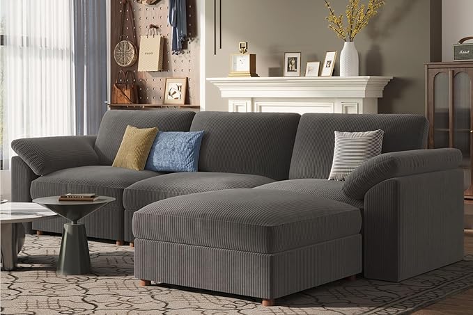 EASE MOOSE Oversized Sectional Modular Sofa, Large L Shape Sectional Couch Wide