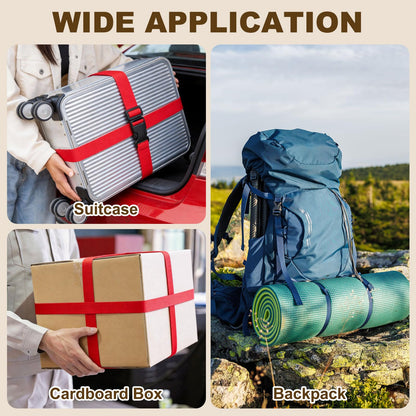 PATIKIL Utility Straps with Quick Release Buckle, (1 Inch x 8 Feet, Dark Blue) (3 Pcs) Adjustable Luggage Polyester Straps Backpack Webbing, Suit for Sleeping Bag/Camping/Hiking