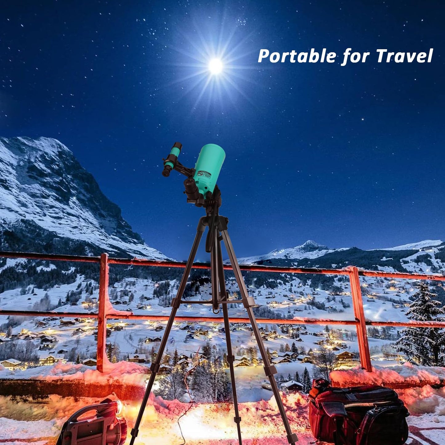 Maksutov-Cassegrain Telescope, Mak60 Telescopes for Kids Adults 750x60mm, Compact Portable for Travel, Beginner Astronomy Telescope with Adjustable Tripod Finderscope and Phone Adapter