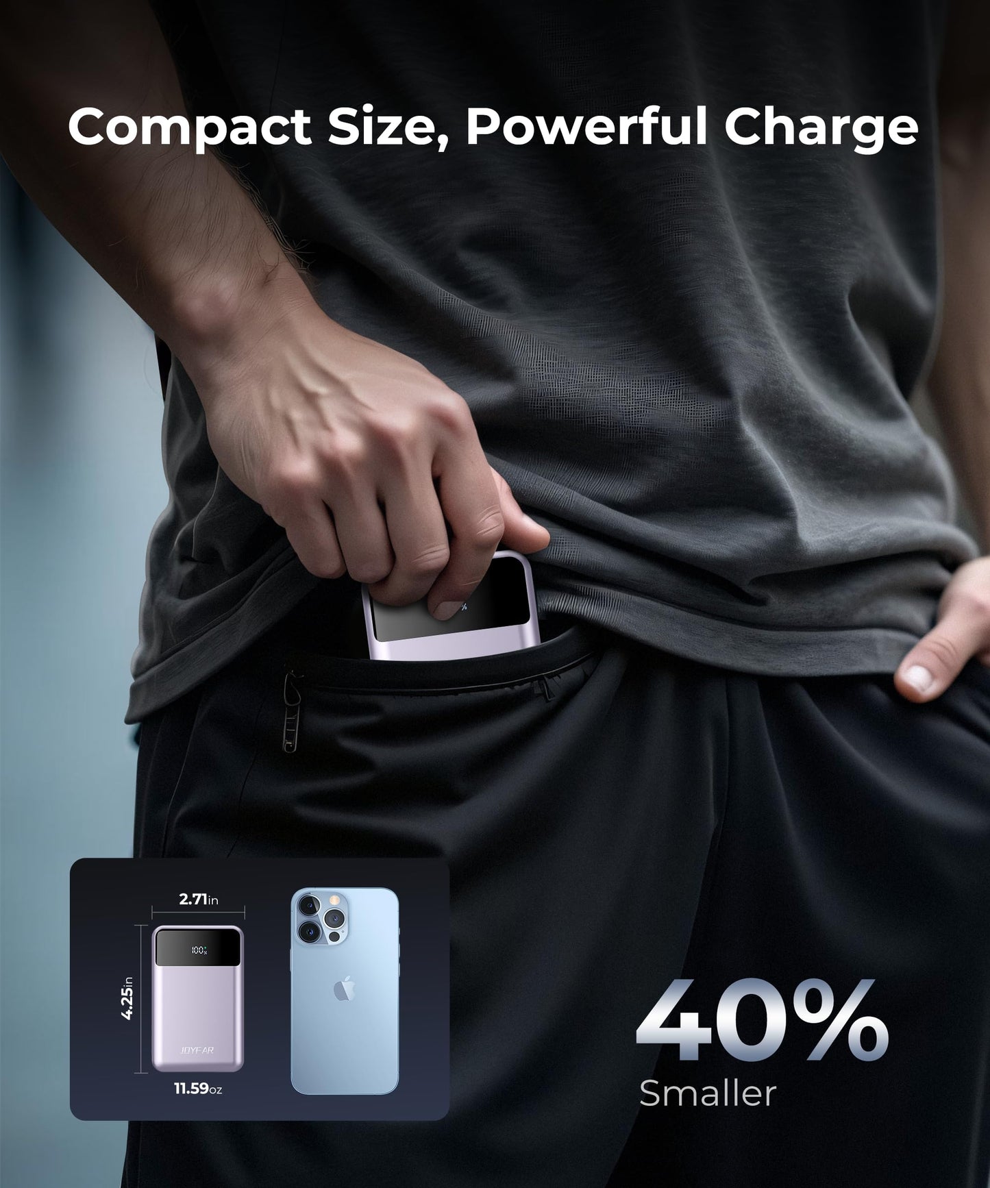 Portable-Charger-Power-Bank Travel Essentials Battery Pack USB C 30000mAh Built in Cable 22.5W Phone Fast Charging Powerbank Compatible with iPhone 16 15 14 13 12 11 iPad Samsung Google Xiaomi