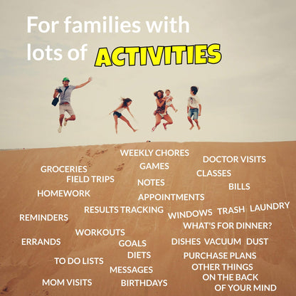 SmartyPlans Dry Erase Weekly Extra Thick Magnetic Calendar for Refrigerator: 17x13 Two Week Planner and 6x9 White Board, 4 Fine Tip Markers and Eraser with Magnets. Stain Resistant. Shipped Flat.