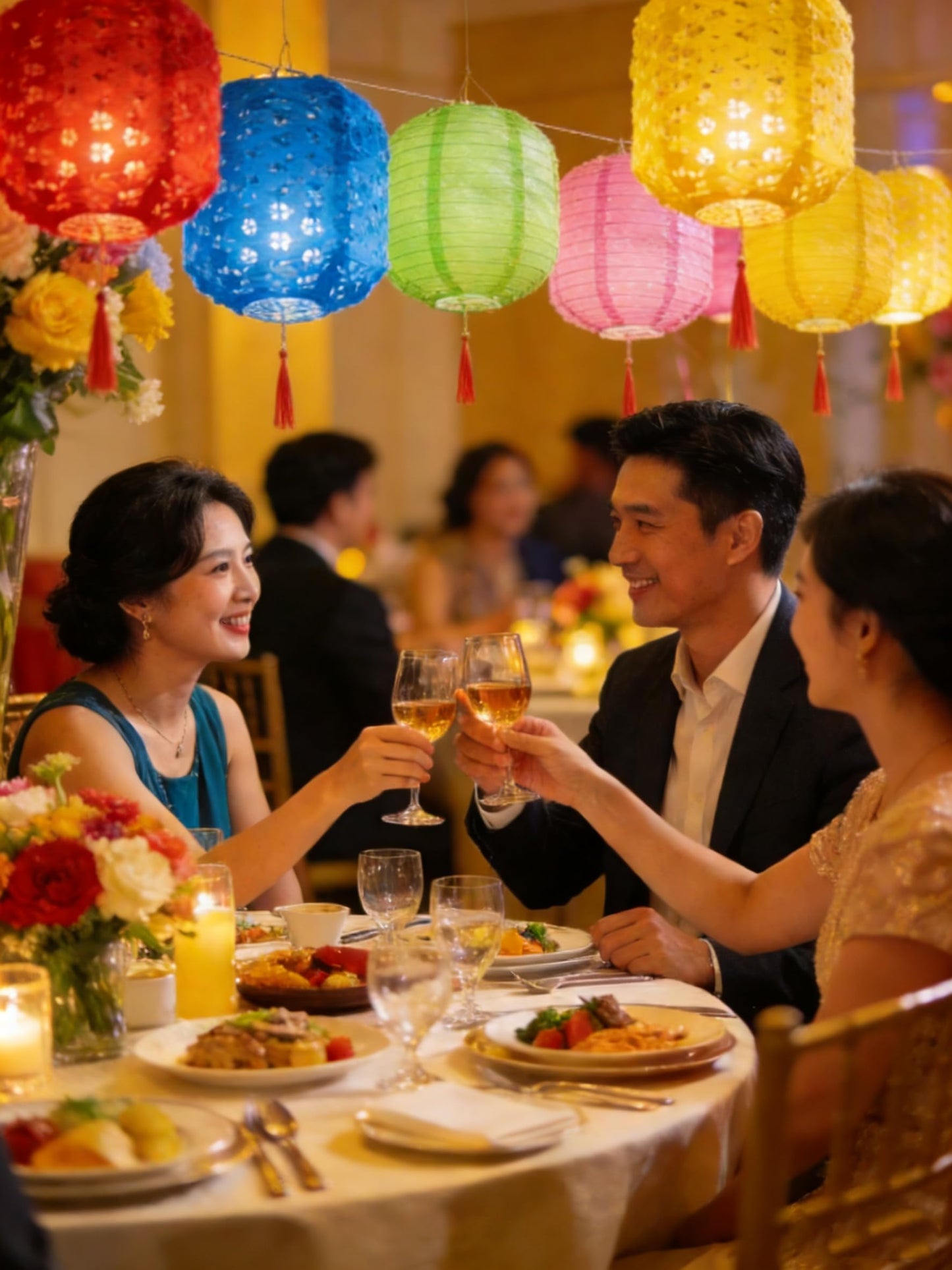 5PCS Paper Lanterns with LED Lights,Cute 6 Inch Lantern Vibrant Hanging Paper Lanterns Lamp with Sticks for Lunar New Year Spring Ceremony Wedding,Mid-Autumn Party Decoration
