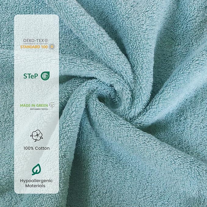 SEMAXE 12-Piece Family Bathroom Towel Set