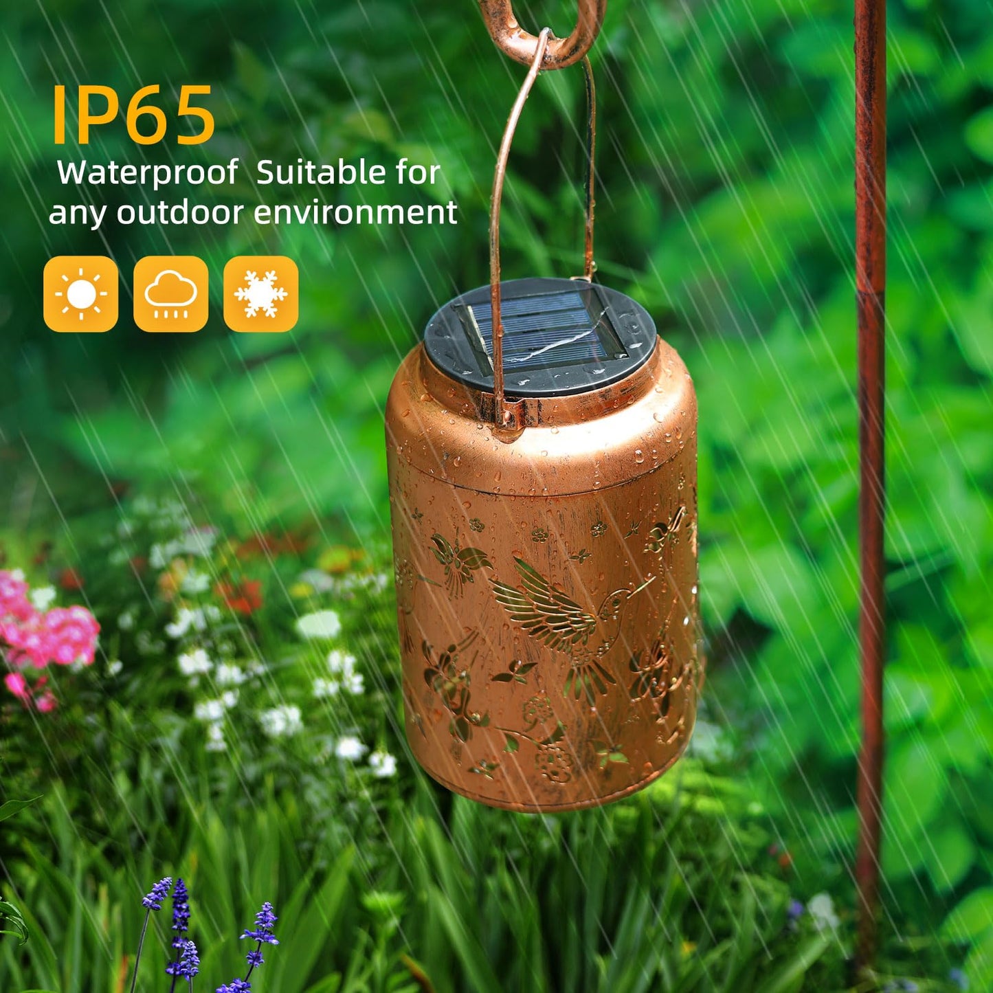 Fathers Day Gift Dad Hummingbird Solar Lanterns Outdoor Waterproof Hanging,Solar Lights Metal Summer Decor Garden,Patio,Yard,Lawn,Backyard,Front,Porch Gifts Women Mom Grandma Men