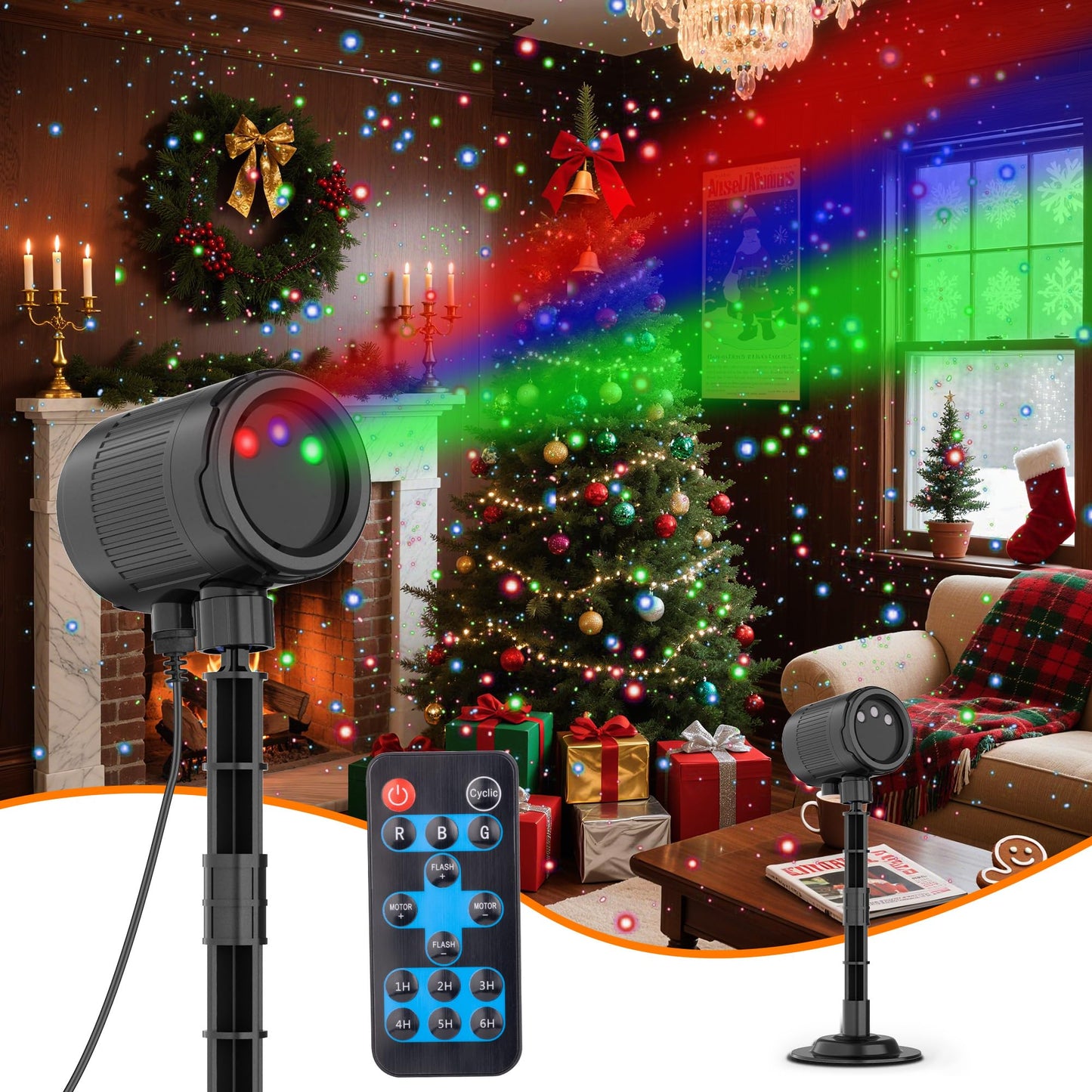MXLATUU Laser Projector Lights, Valentines Day Gift RGB Laser Light with RF Remote,Timer, Christmas Holiday Decorations Projector for Home Garden Yard Party Outdoor Indoor Lights Show