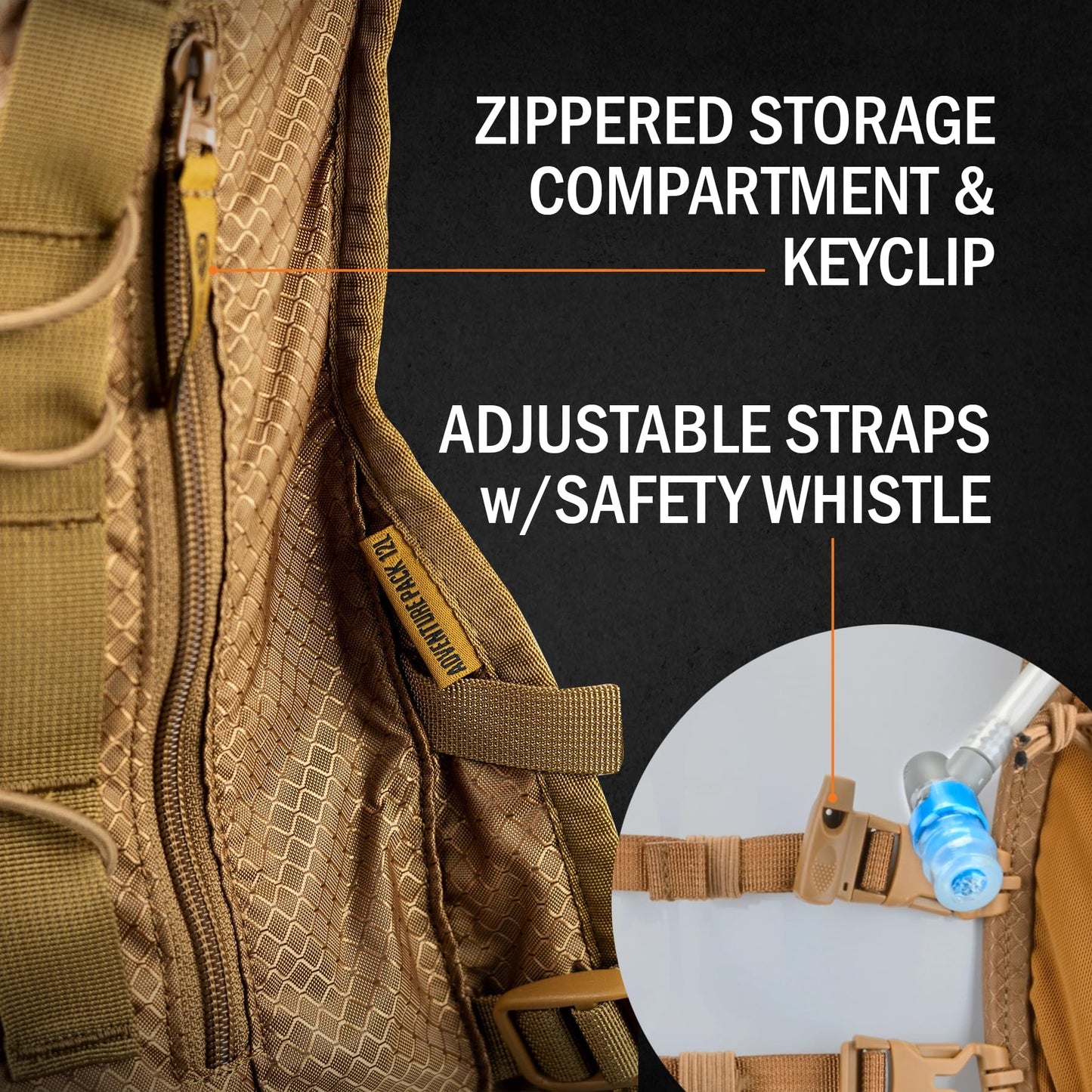 Orange Mud Adventure Pack 12 L 3.0 – Coyote Brown Hydration Backpack with Included 2 L Bladder – Trail Running, Hiking, MTB & Multi‑Sport Gear Pack
