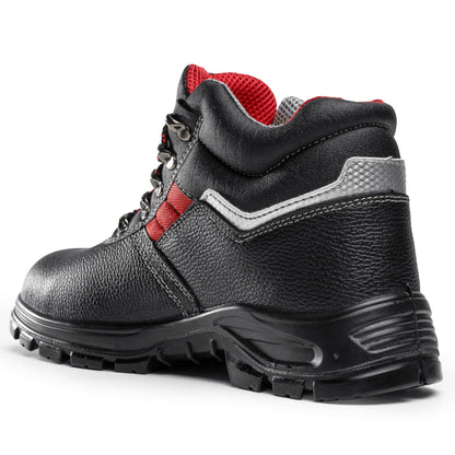 Black Hammer Mens Safety Boots Leather S3 SRC Black Steel Toe Cap Work Shoes Ankle 5993 (11 UK)