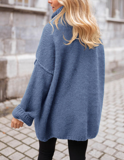 PRETTYGARDEN Oversized Sweaters for Women 2025 Chunky Turtleneck Sweater Fall Clothes Long Sleeve Tops Winter Clothing