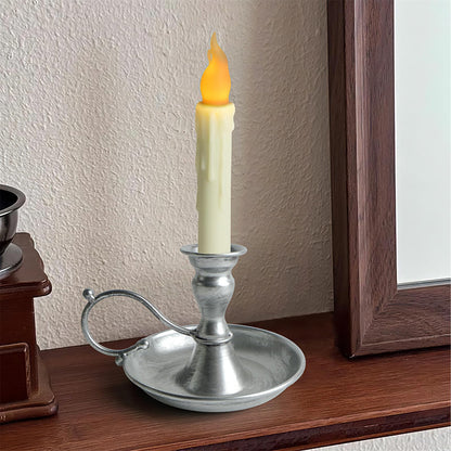 Elegant Antique Metal Holders and Flamless LED for Living Room and Special Event Decors with Secure Base Festival LED