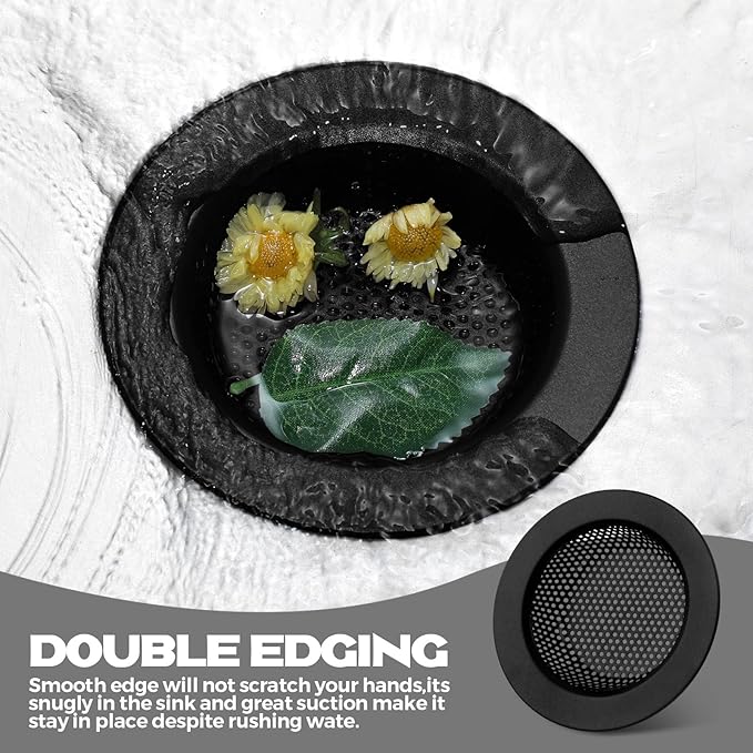 Retisee 2 Pcs Sink Strainer Stainless Steel Kitchen Sink Drain Strainer Basket