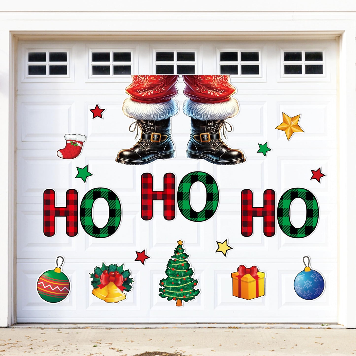 21PCS Christmas Garage Door Decorations Magnets - Santa Merry Xmas Holiday Refrigerator Fridge Kitchen Decor