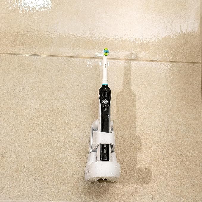 Perlin Electric Toothbrush Holder Wall Mounted No Drilling Self Adhesive