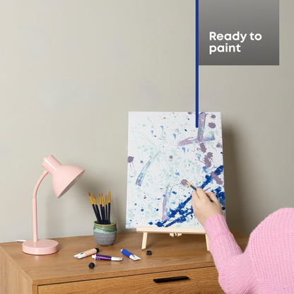 Fineway® Pack of 4 Artist Blank White Stretched Canvas Size 30cm X 40cm (12" X 16") - Ideal for Painting and Decorating. (Pack of 4)
