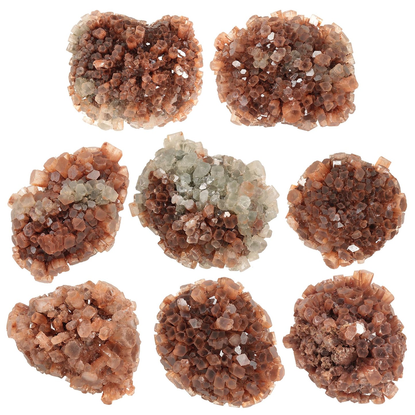 SUNYIK 61-135g Natural Raw Aragonite Crystal Cluster, Irregular Aragonite Calcite Quartz Gedeo Home Office Decor Mineral Specimen for Reiki Healing Meditation Altar Collection