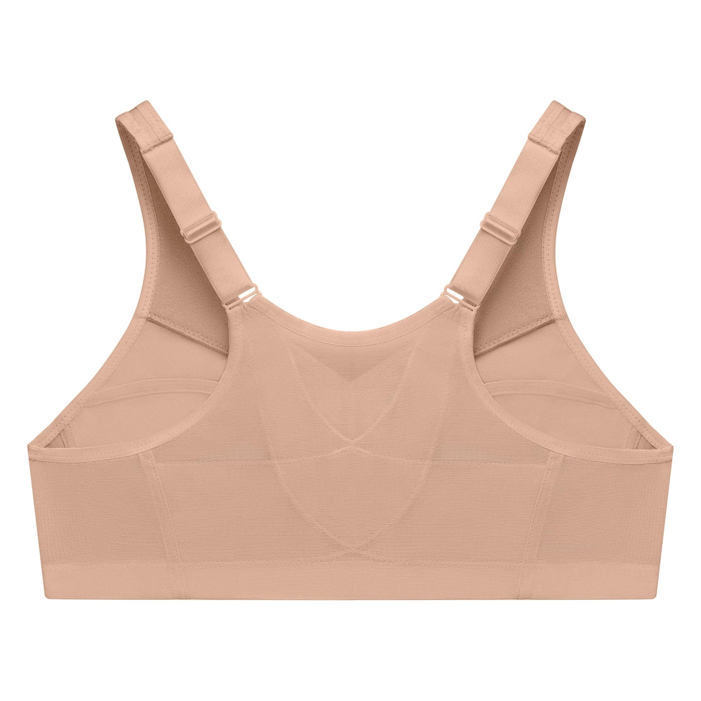 Glamorise Full Figure Plus Size MagicLift Front-Closure Posture Back Bra Wirefree #1265 Café 46DD