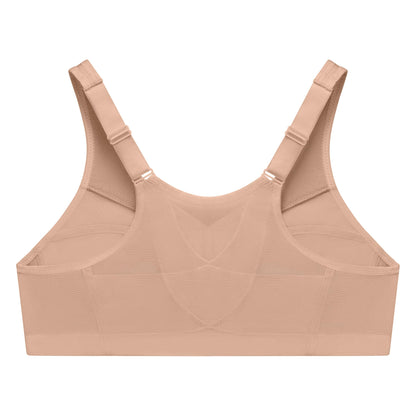 Glamorise Full Figure Plus Size MagicLift Front-Closure Posture Back Bra Wirefree #1265 Café 46DD