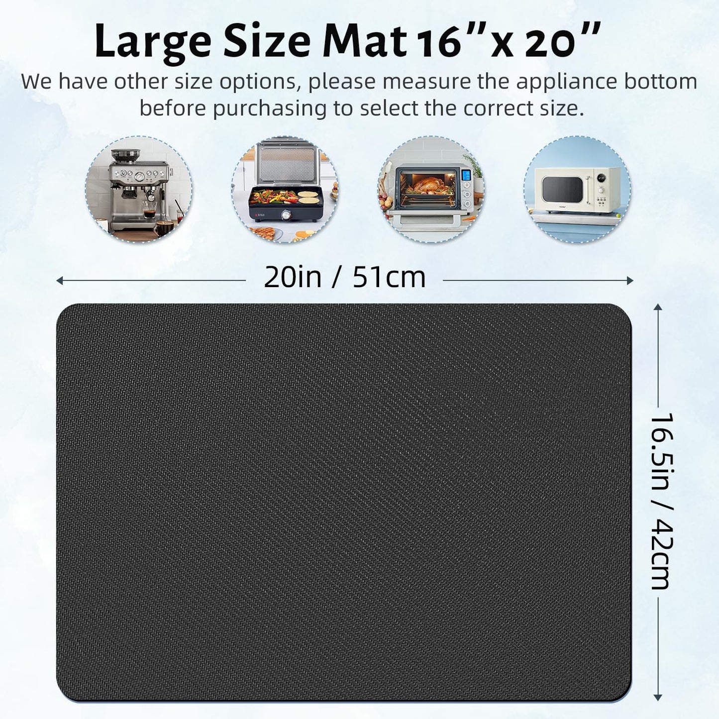 LOPNUR 14"x10" Small Appliance Slider, Appliance Sliders for Kitchen Appliances, 360° Rotating Sliding Tray for Coffee Maker, Heat Resistant Mat Cut to Fit Stand Mixer Air Fryer Microwave, Gray