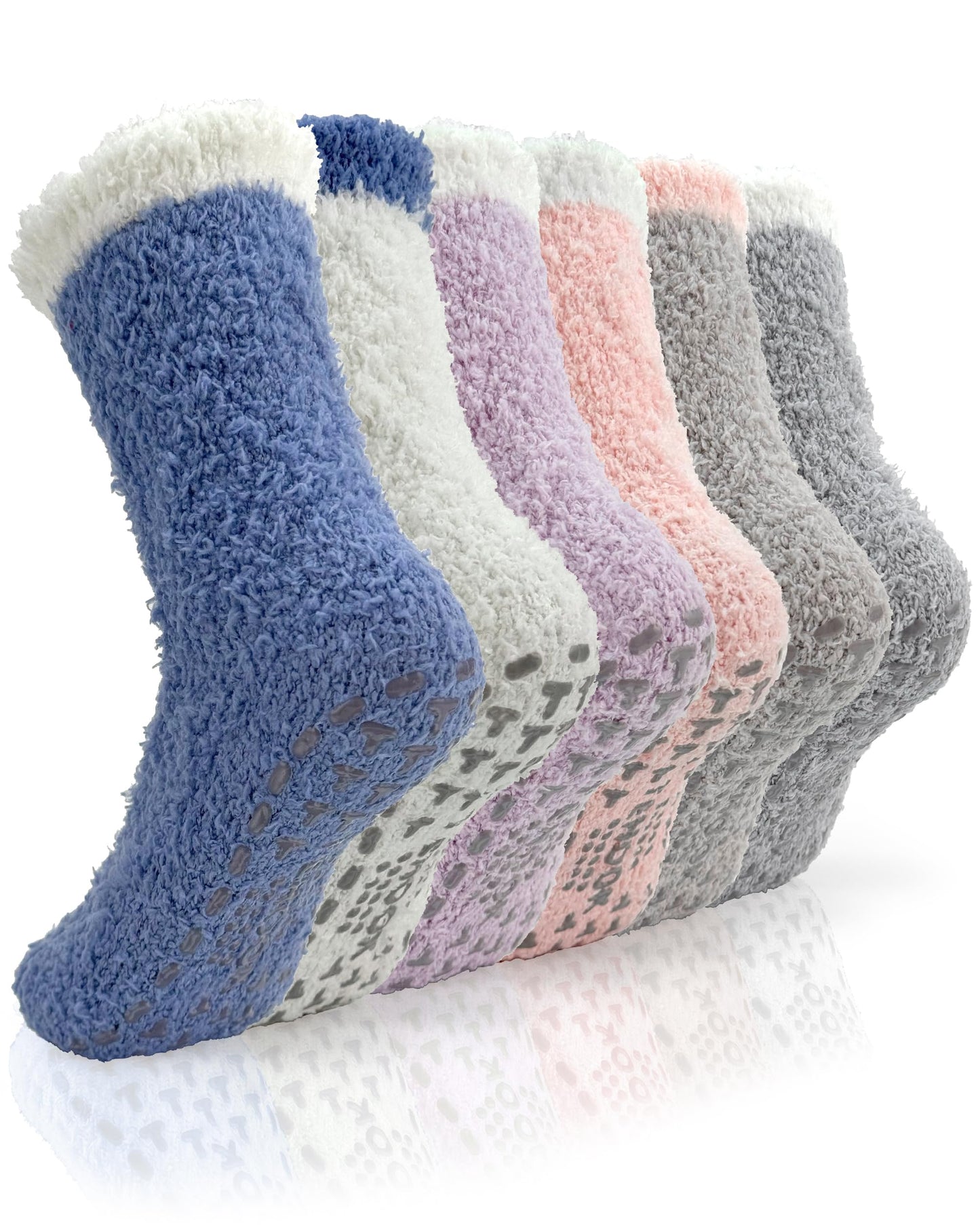 TEHOOK Warm & Cozy Valentines Gifts for Women, Fluffy Fuzzy Plush Sleeping Slipper Socks - Soft Warm Fabric