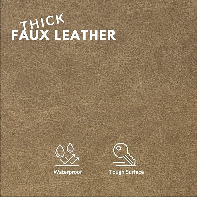 Faux Leather Fabric, Thick Durable Synthetic Repholstery Leather Vinyl