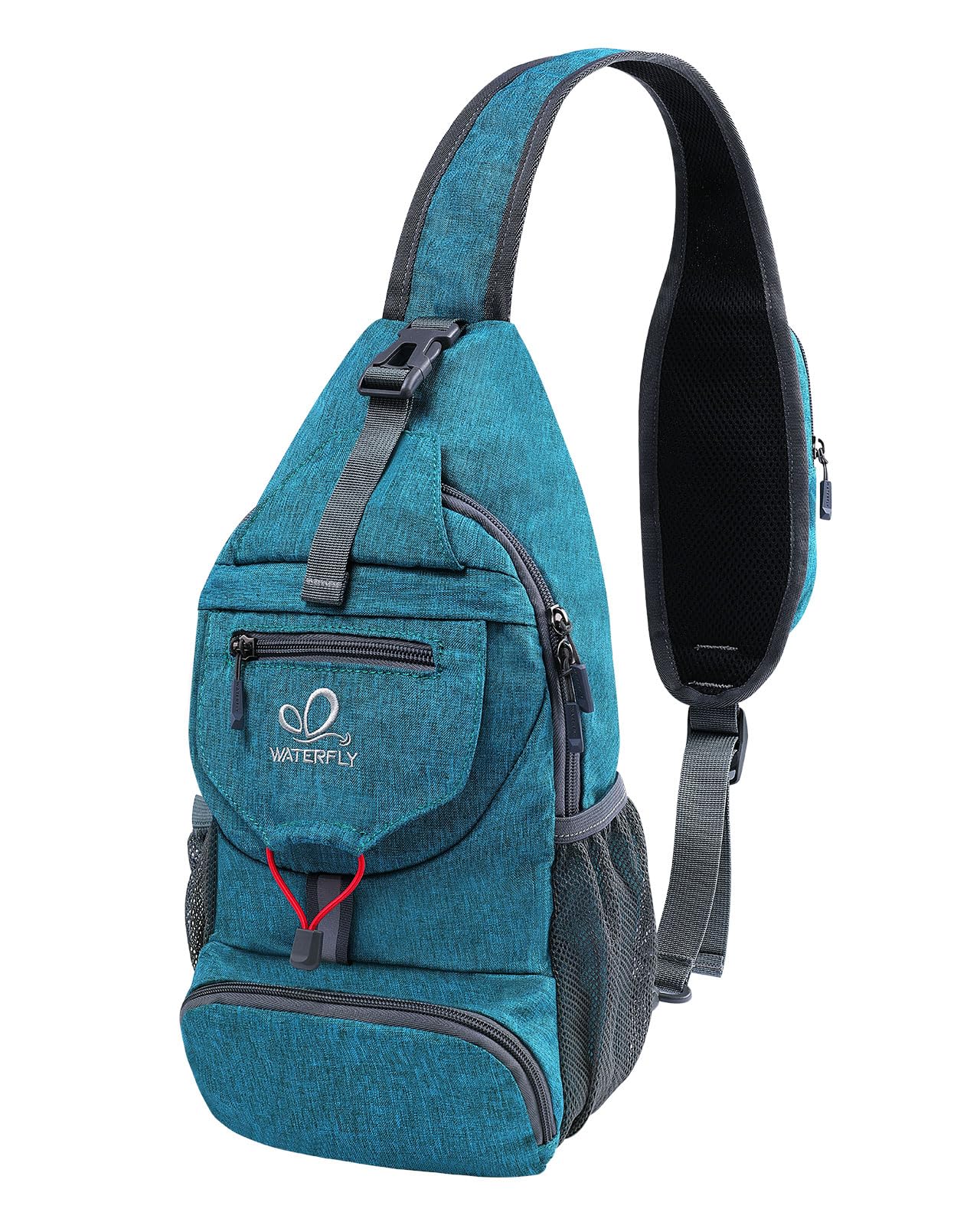 Waterfly Packable Small Crossbody Sling Backpack Foldable Shoulder Chest Bag Daypack for Hiking Traveling Men Women
