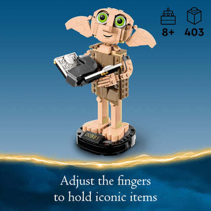 LEGO Harry Potter Dobby the House-Elf Building Toy Set - Movable Wizarding World Character Figure - Gift for Mothers & Kids' Bedroom Decoration for 8+ Year Old Girls, Boys, Teens - 76421