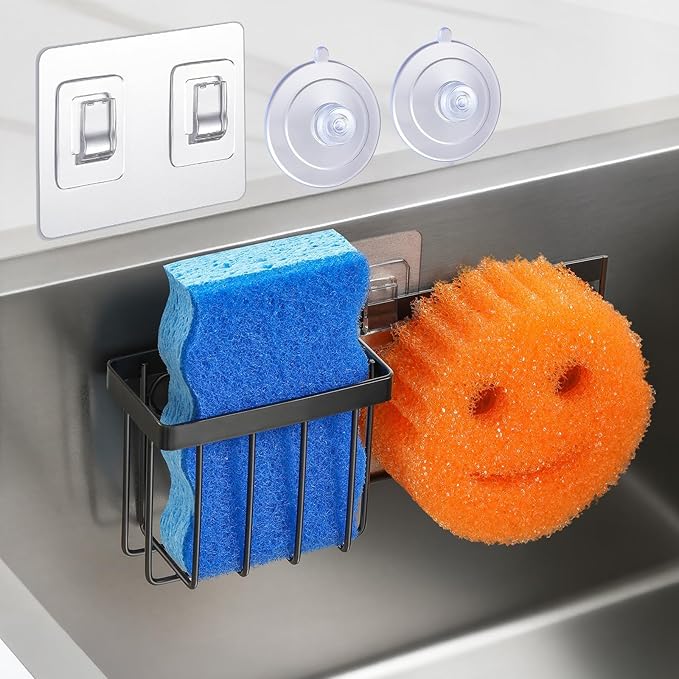 Sponge Holder for Kitchen Sink, Sponge Caddy for Scrub Daddy / Scrub Mommy