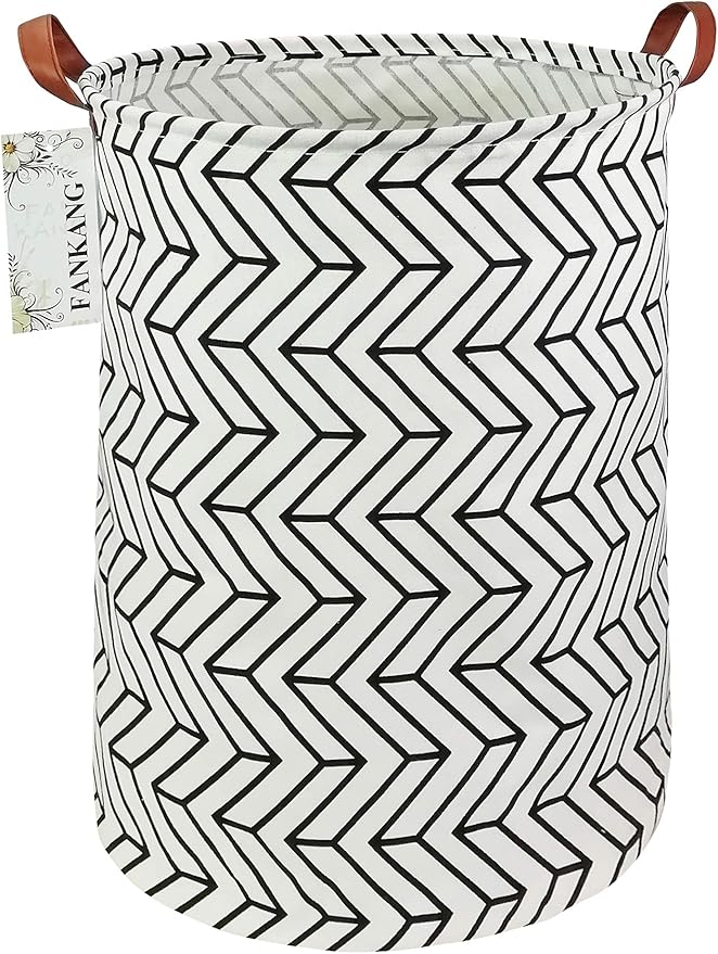FANKANG Storage Basket, Nursery Hamper Canvas Laundry Basket Foldable
