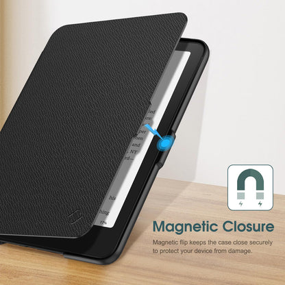 FINTIE Case for 7" All-New Kindle Paperwhite (12th Generation-2024) & Kindle Colorsoft Signature Edition, Slim Lightweight Shell PU Leather Protective Cover with Auto Sleep/Wake, Black