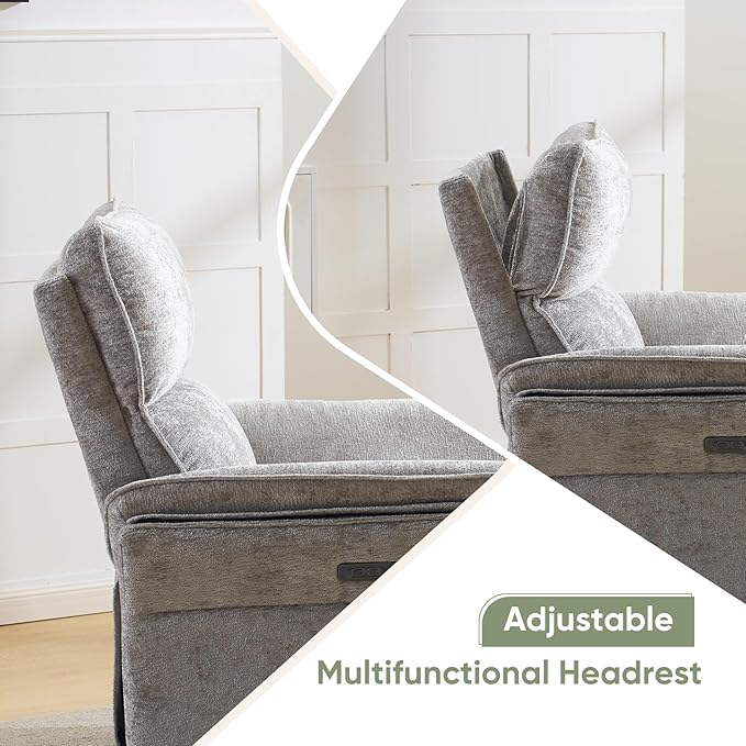 Oversized Power Recliner Chair Swivel Glider