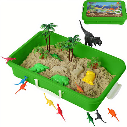 Dazmers DT6599 Dinosaur Kids Toys- Feels Like Magnetic Sand - Complete Set with MOlds and Toys - Safe, Sensory, for Children