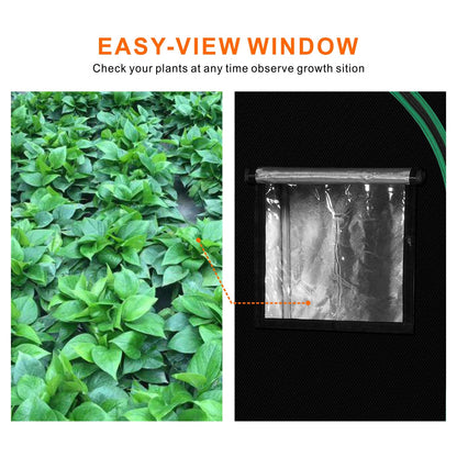 MELONFARM 57"x57"x80'' Grow Tent, High Reflective 600D Diamond Mylar Canvas with Observation Window and Floor Tray for Hydroponic Indoor Plant Growing