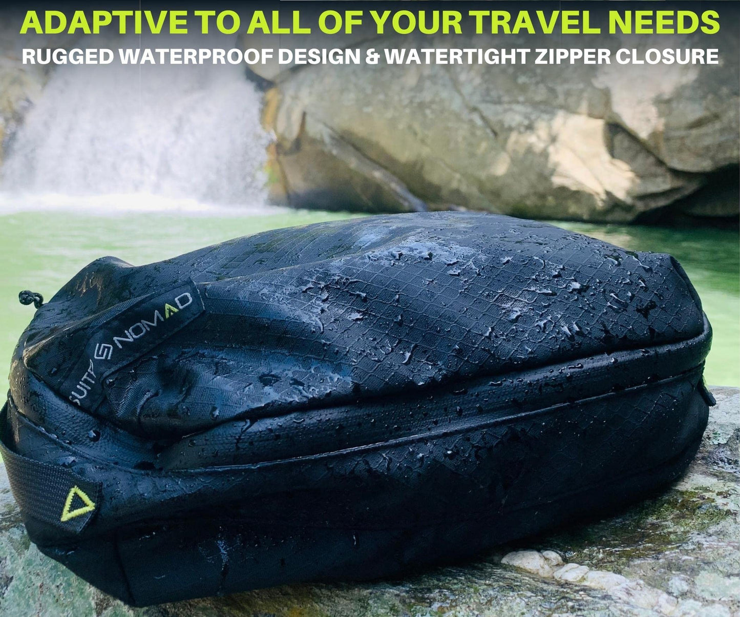 Adventure Travel Packing Cubes, IP65 Water&Dust Proof Organizer Wet Bags (3Piece/Waterproof, Jet Black)