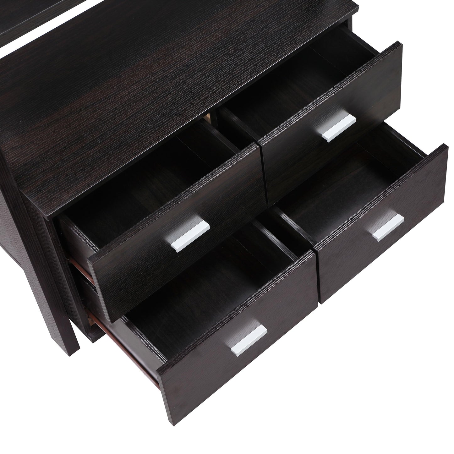 Coaster Home Furnishings - Colella - Wood and Laminated - 5-Shelf Bookshelf with 4 Drawers and Lower Cabinet - Contemporary - Home Office - 72-Inch - Cappuccino - 800319