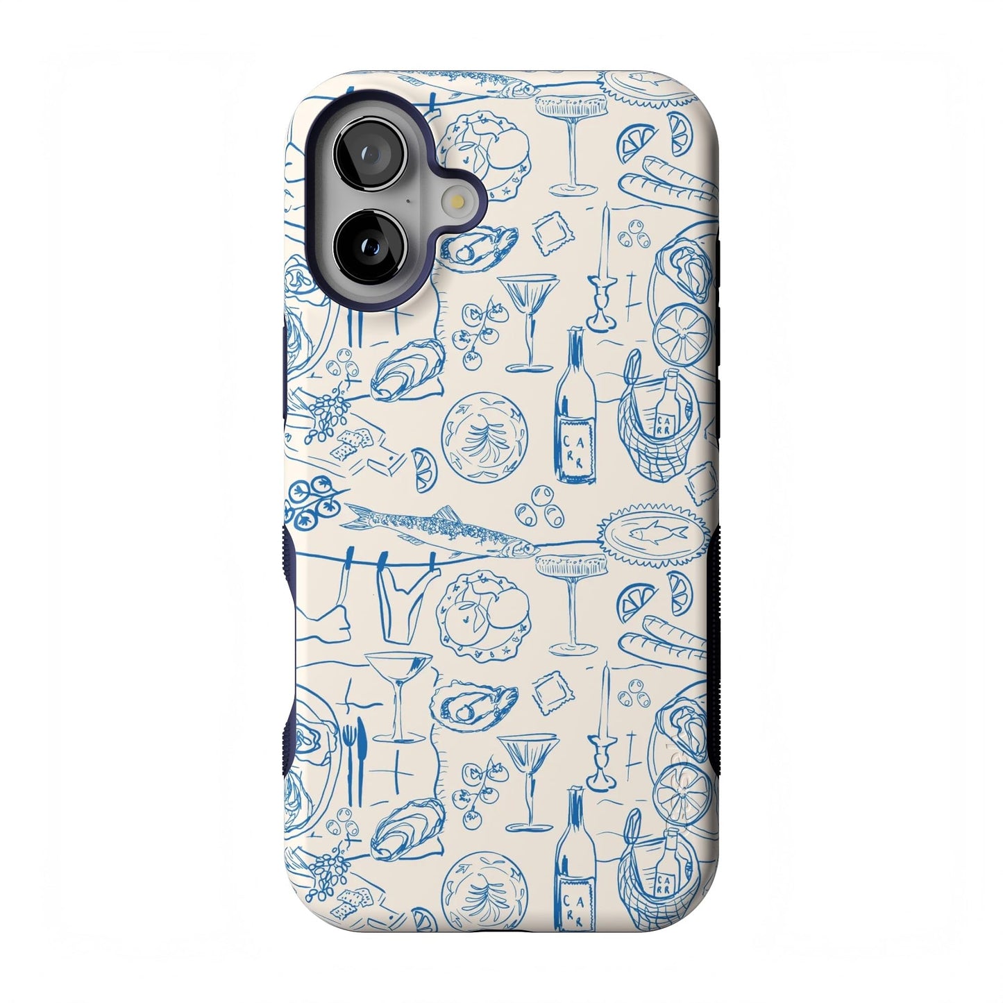 Casely iPhone 16 Plus Case | Blue Stripes | Sunday Best | Compatible with MagSafe | Bold Protective Design