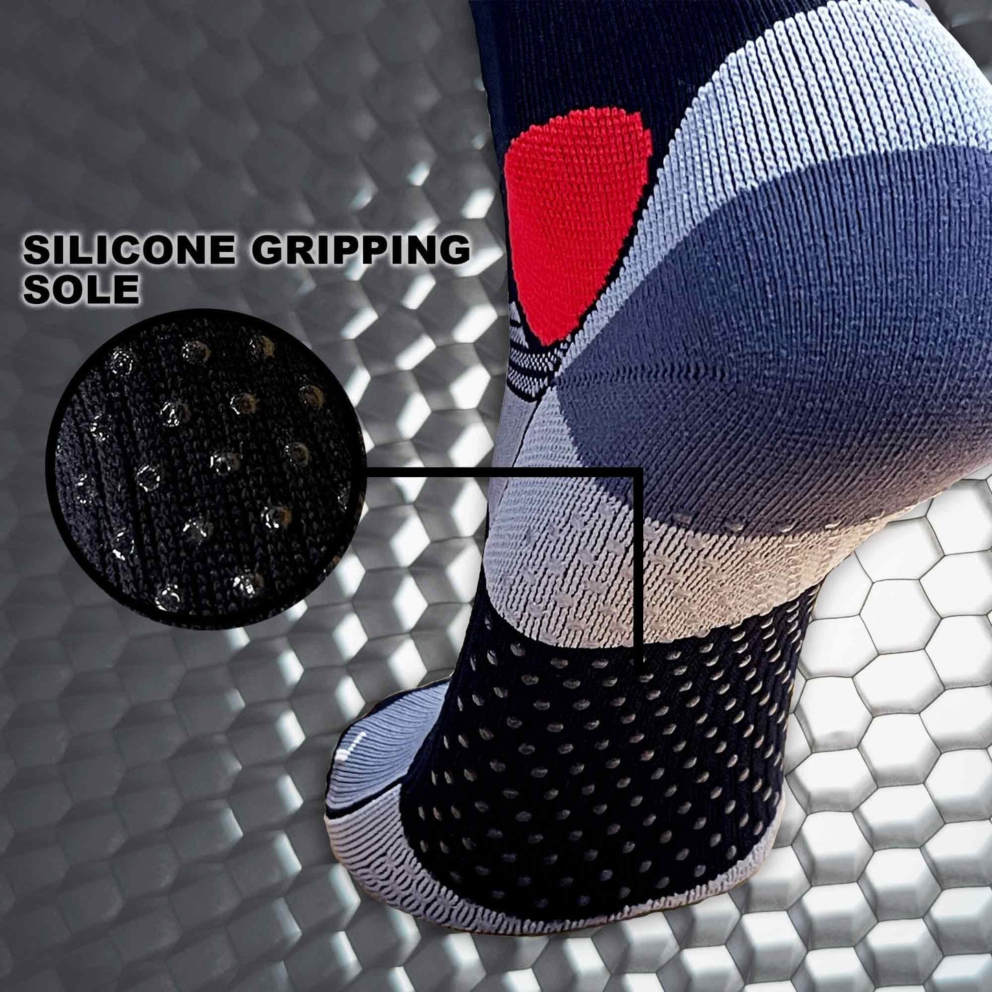 Pure Athlete Lifting Socks- Weightlifting Shin Guards, Deadlift Protector Compression Sock for Cross Training & Weightlift (Black/Red, Large)