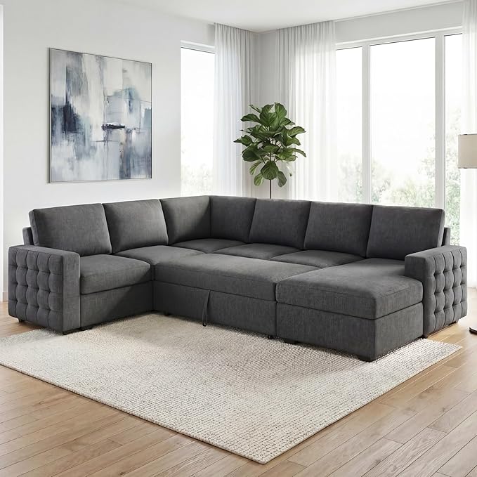 HONBAY Sectional Sleeper Sofa
